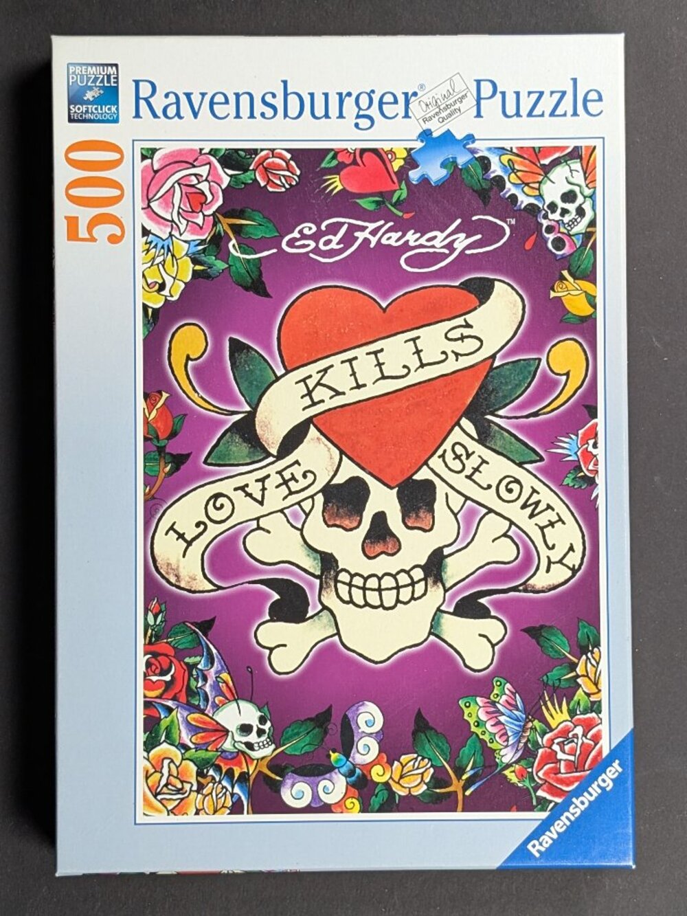 Ravensburger Ed Hardy Love Kills Slowly 500 Piece Puzzle